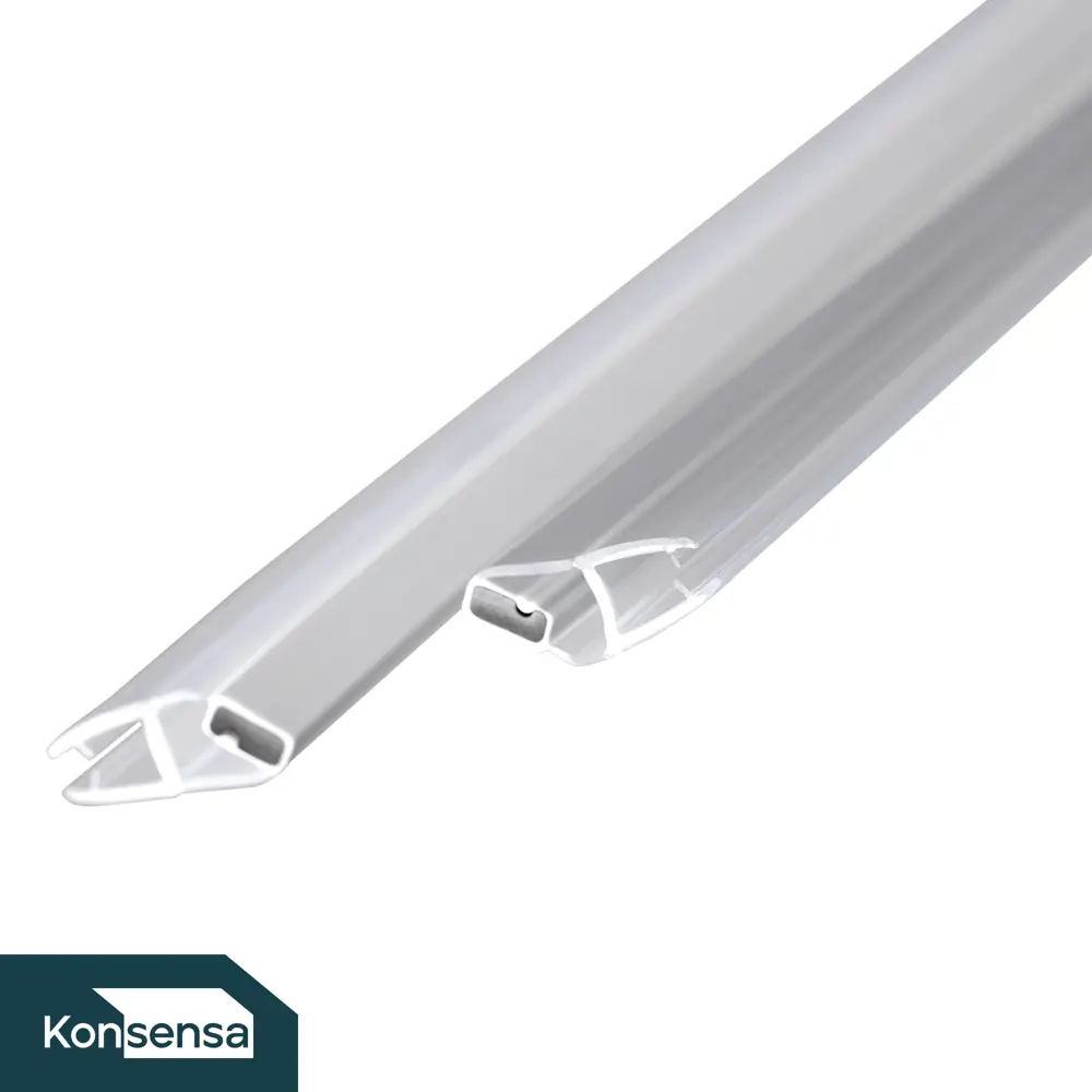 Уплотнитель для душевой кабины магнитный KONSENSA ПВХ 4мм белый Без серии STLM-2153714 - Вид №1