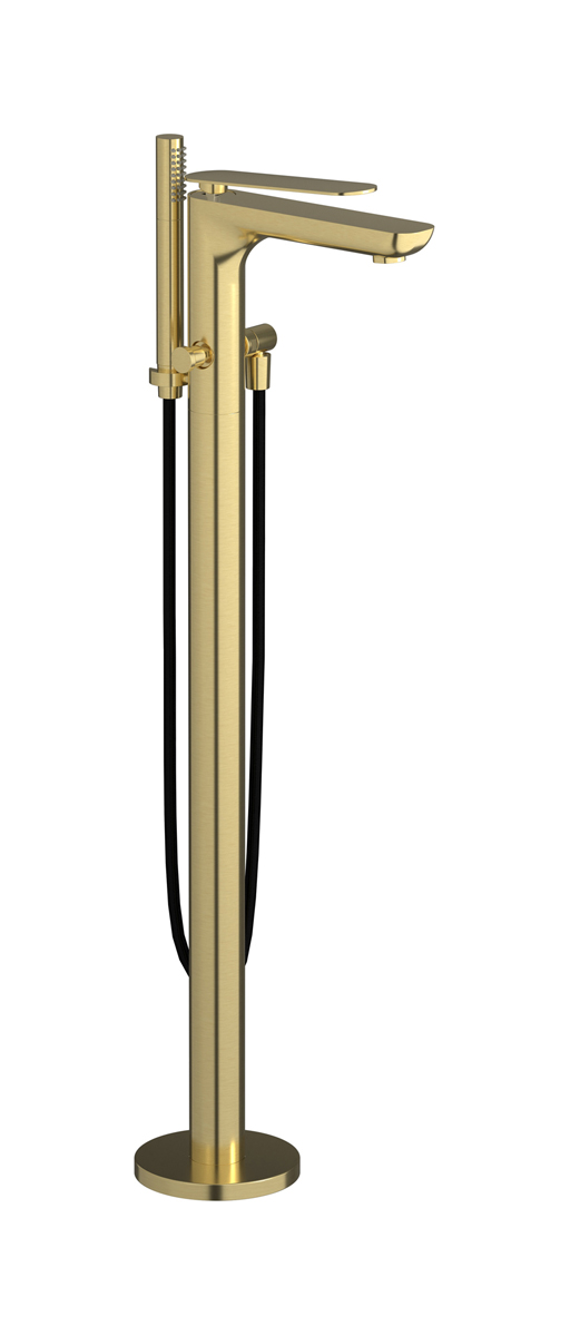 Напольный смесиель для ванны с встроенным душем. WE ARE IB k2399is Brushed Pale Gold K2