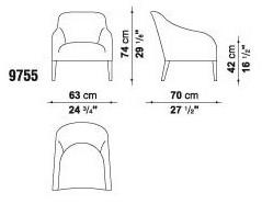 Maxalto Кресло с обивкой из ткани с подлокотниками Agathos sun-id-1471894 - Вид №5