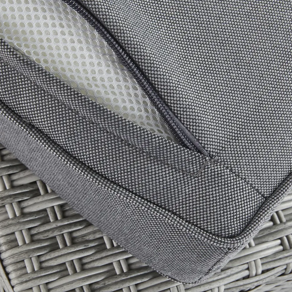 Набор садовой мебели Naterial Davos угловой алюминий/стекло серый: диван, стол и пуф STLM-2088703 - Вид №14