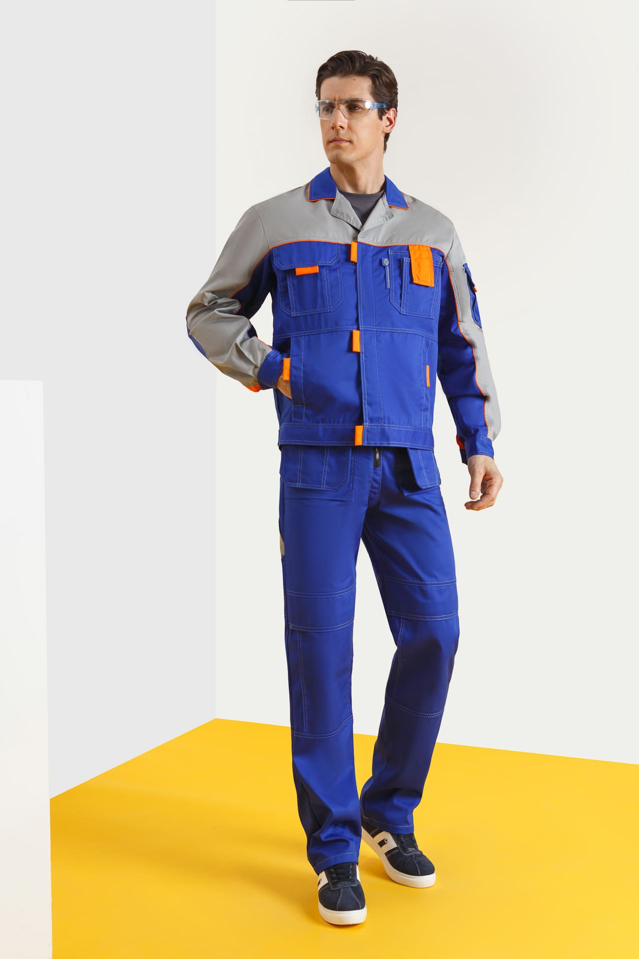 65257 Костюм "Профессионал-2" василек-светло-серый  Летняя спецодежда  размер 64-66/158-164  - Вид №8