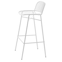 Shade 624 Барный стул со стальной рамой на 4 ножках. Сиденье и спинка в стальном каркасе. Et al. Shade