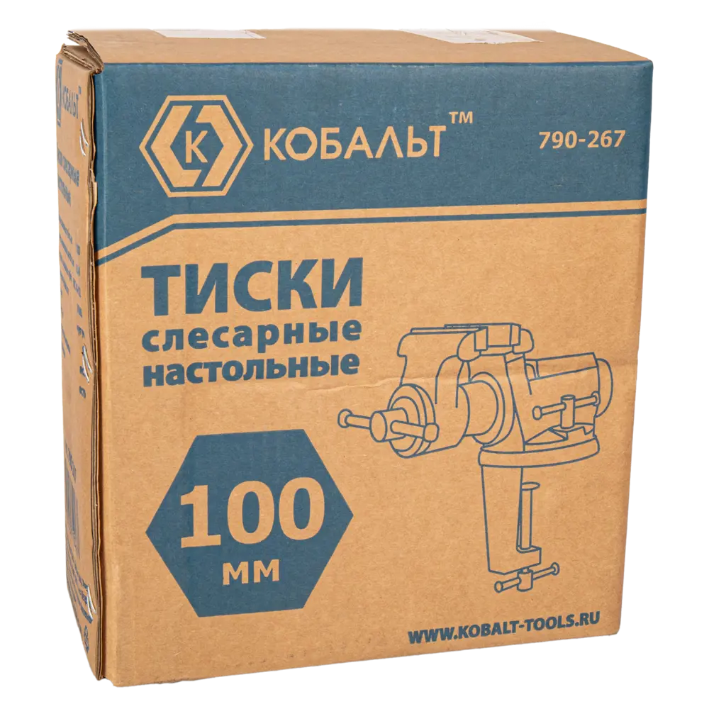 Тиски слесарные настольные Кобальт с поворотным механизмом 89374099 STLM-1563495 - Вид №3