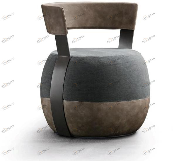 ZANETTE Мягкое кресло из кожи и ткани Barrique sun-id-1423113