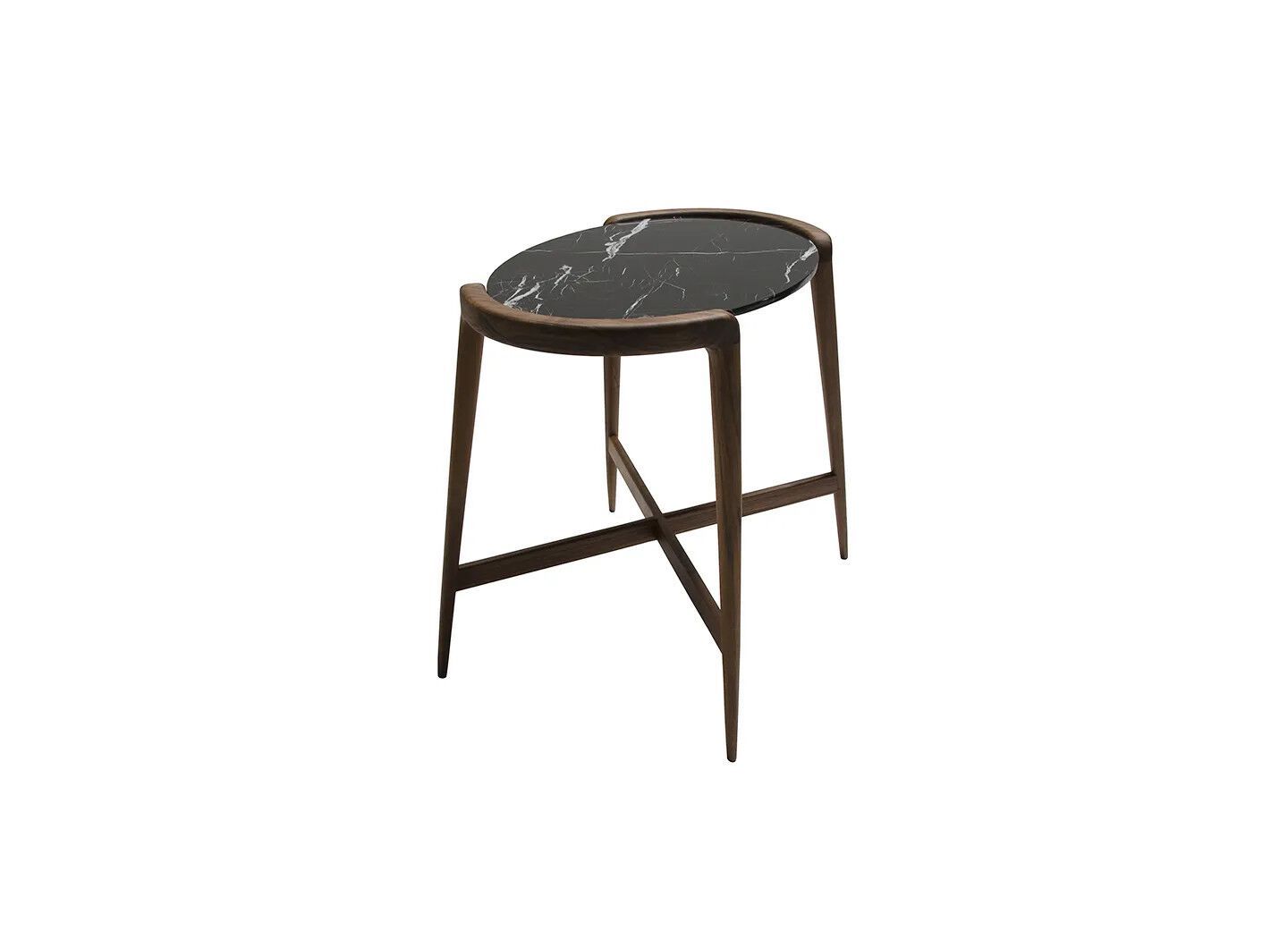 Высокий журнальный столик из грецкого ореха с мраморной столешницей Mobi Versus ARCH-00033913 - Вид №1