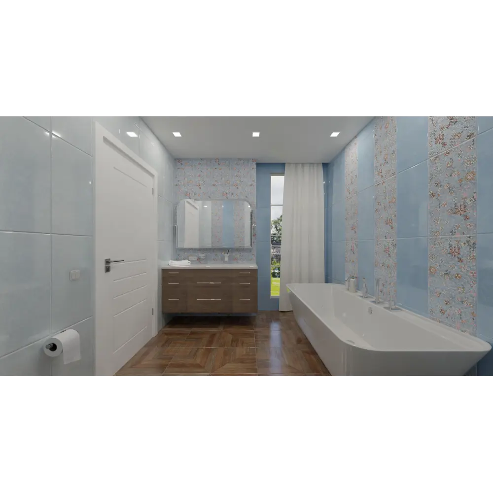 Плитка настенная Bloom Light 30x60 см 1.62 м² цвет светло-голубой Santreyd STLM-2155148 - Вид №3