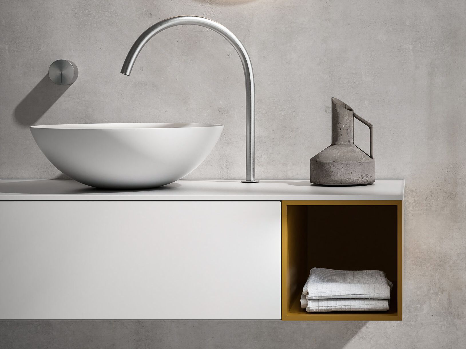 Одноместный подвесной умывальник Cristalplant® Falper Четыре.Zero ARCH-00040143