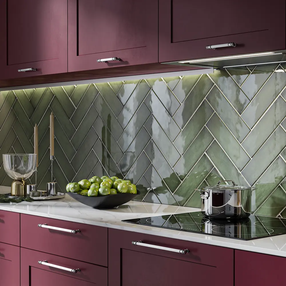 Керамин Хейз 2: Изумрудная глянцевая плитка для интерьера 87968275 STLM-0943707 - Вид №8