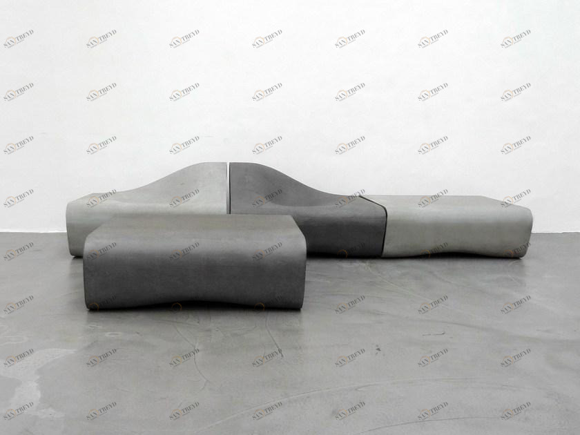 SWISSPEARL Italia Модульная скамейка из бетона со спинкой Design sun-id-1465693