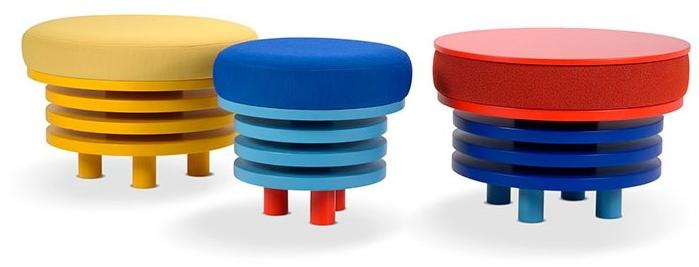 Adrenalina Круглый журнальный столик из ткани с полкой для журналов Roche sun-id-1439508 - Вид №1