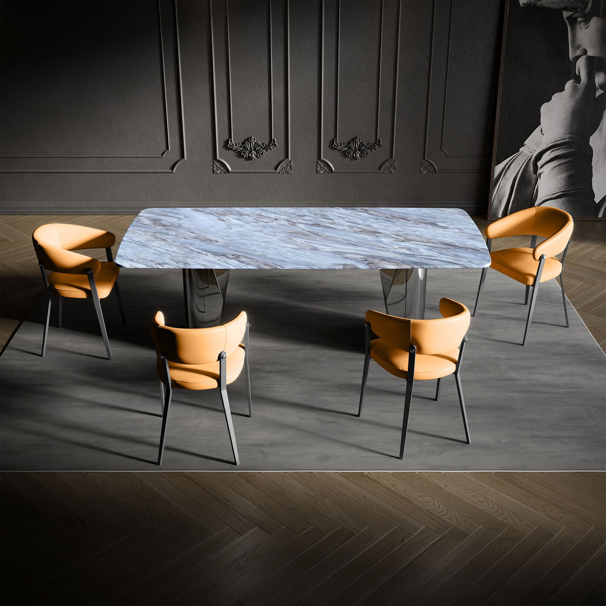 Стул из искусственной кожи с подлокотниками GIULIA GRILLO TRADIZIONALE ARCH-00112611 - Вид №6