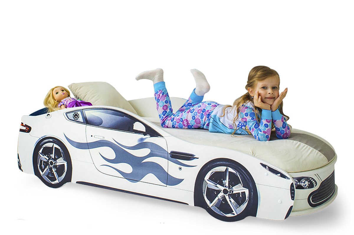 Детская кровать-машина "Бондмобиль" белая БЕЛЬМАРКО  326765 Белый Santreyd  - Вид №2