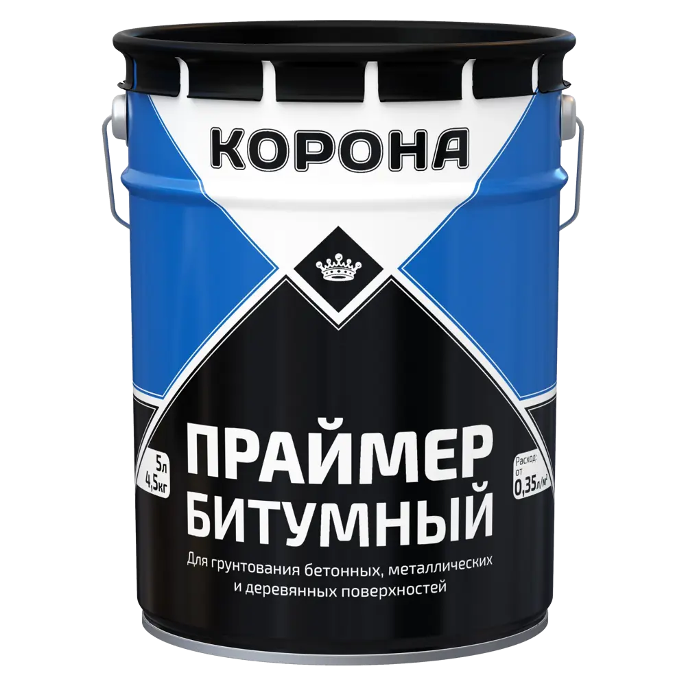 Праймер битумный Корона 4.5 кг 5 л Не применимо STLM-2097890