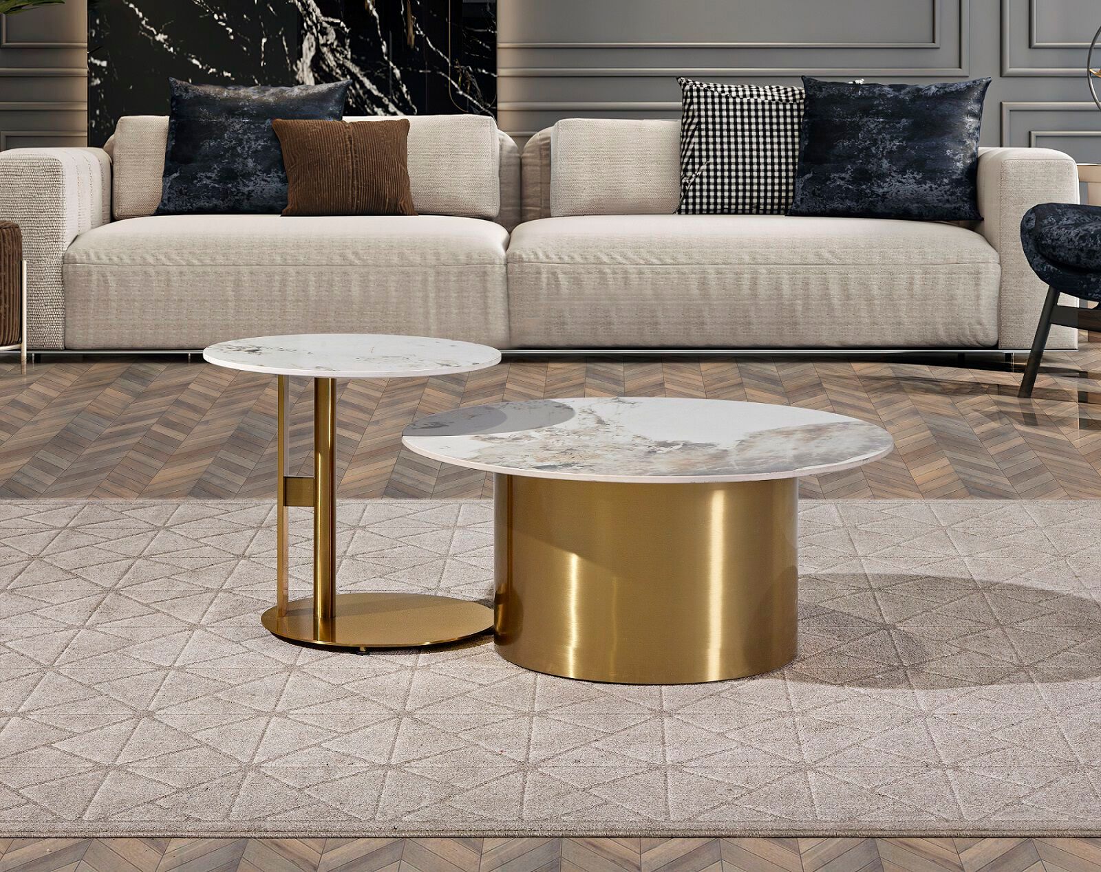 Круглый керамический журнальный столик K-Lighting SMART ARCH-00147053 - Вид №1