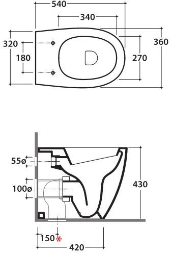 Md001/002/003/004 bi Приставной унитаз напольный Белый Ceramica Globo 4ALL Италия - Вид №9