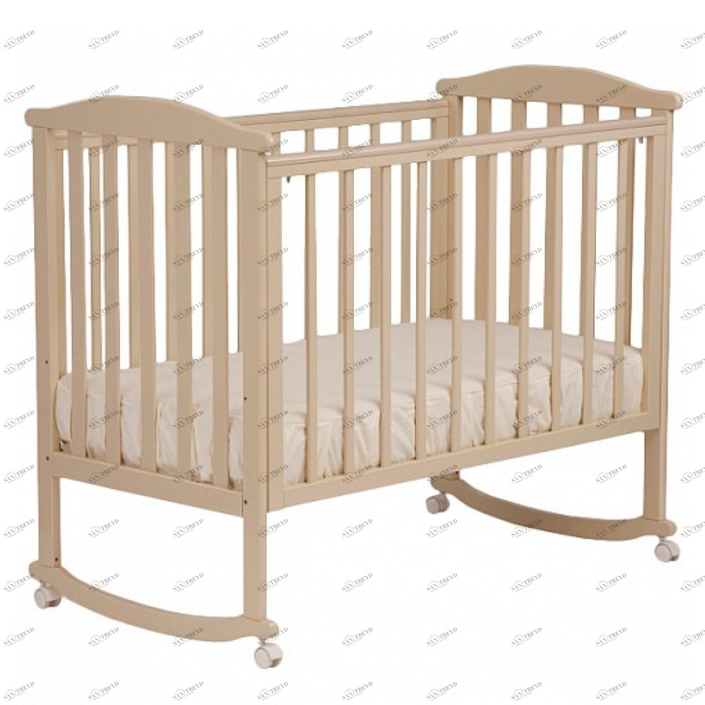 Детская кроватка без ящика "Лютик" слоновая кость ФАБРИКА ЛЕЛЬ  338455 Молочный Santreyd 