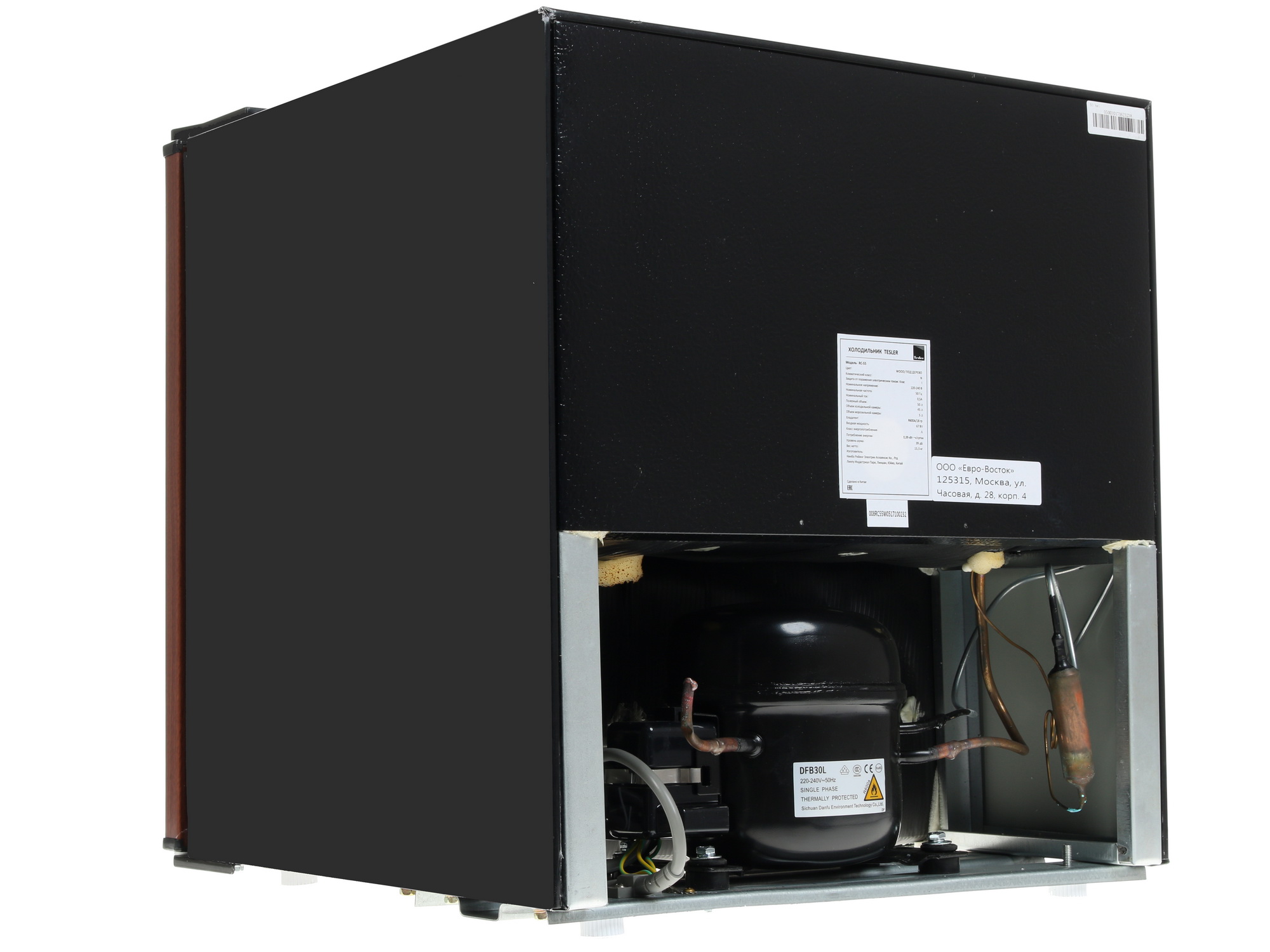 6612114 Холодильник компактный   Tesler RC-55 коричневый STDN-0024223 - Вид №4