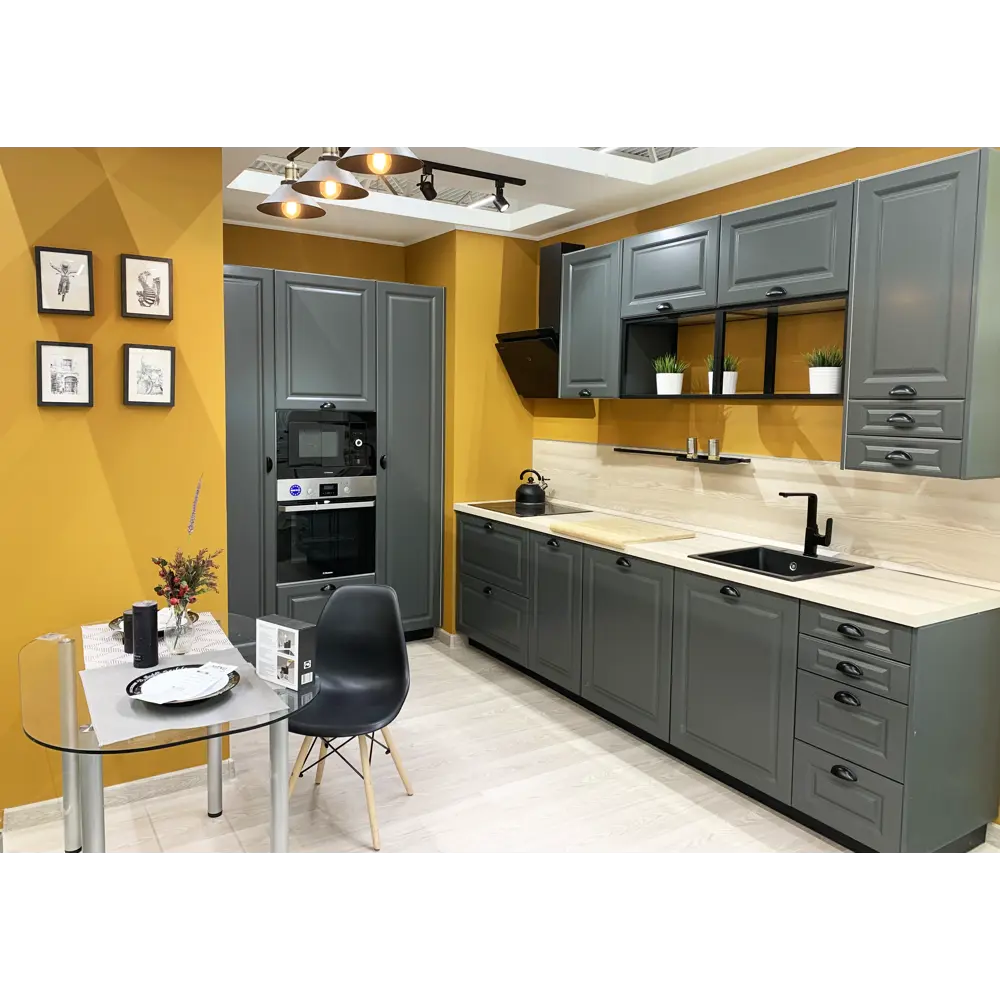 Фасад для кухонного шкафа Мегион 59.7x137.3 см Delinia ID МДФ цвет тёмно-серый STLM-2144340 - Вид №3