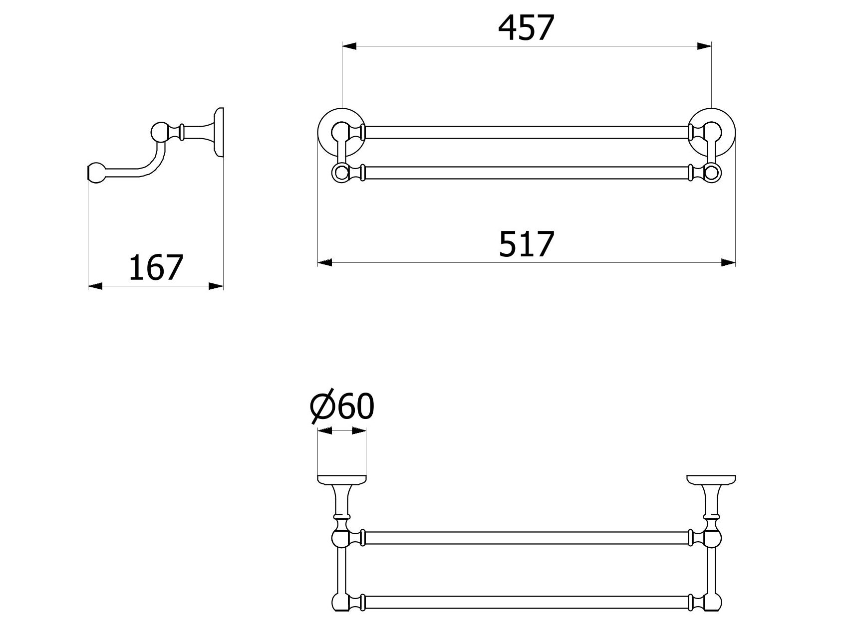 Держатель для полотенец IB Hermes-аксессуары ARCH-00071328 - Вид №8