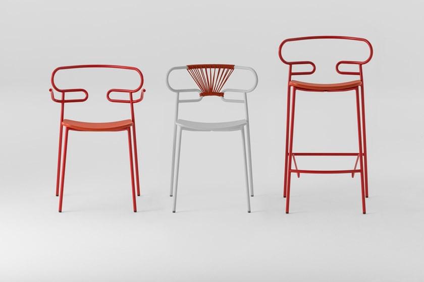 TrabA' Стул из металла и полиуретана с подлокотниками Genoa 0048/0049-met-pu, - Вид №5