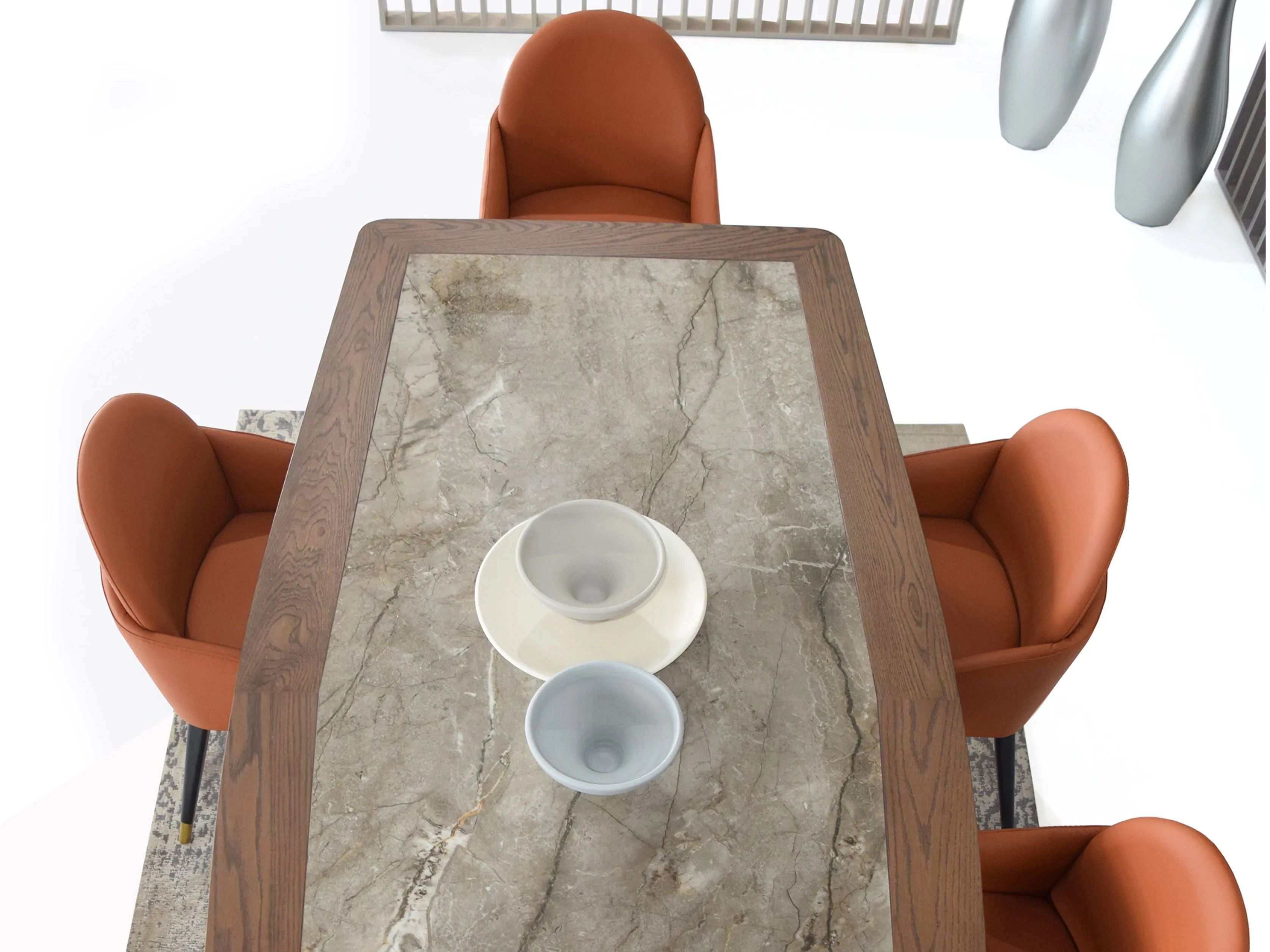 Деревянный прямоугольный обеденный стол с мраморной столешницей ABLE CHARISSA ARCH-00135363 - Вид №4