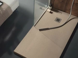 TAMANACO Прямоугольный душевой поддон из мраморной смолы с имитацией дерева