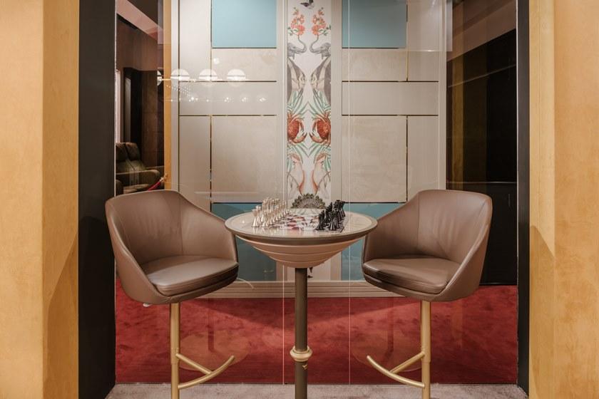 Vismara Design Высокий поворотный стул из кожи с регулируемой высотой Luxury entertainment sun-id-1389463 - Вид №2