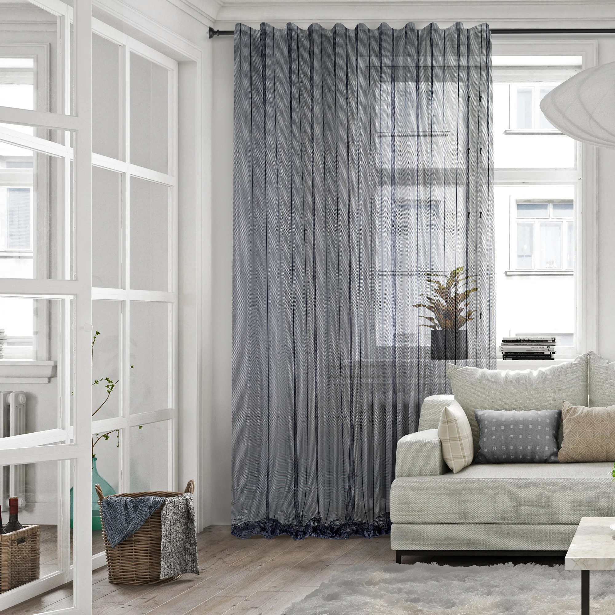 Тюль Damla сетка темно-серый 290 см AMAZONTEXTILE 85342202 STLM-0061919 - Вид №3