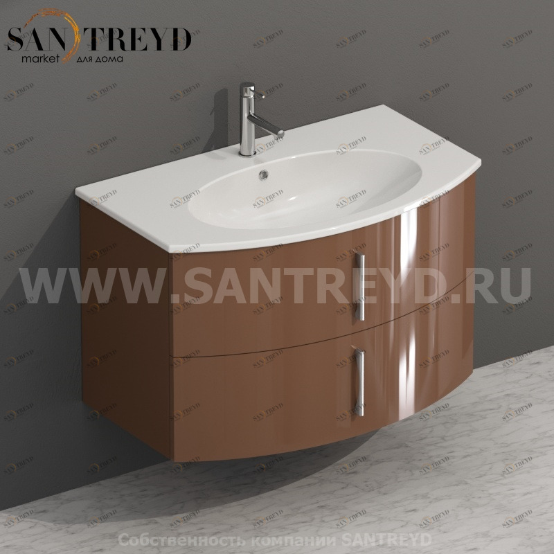 MDMC80Y170 Тумба с двумя ящиками 78 см коричневая Globo 4ALL Италия Ceramica Globo