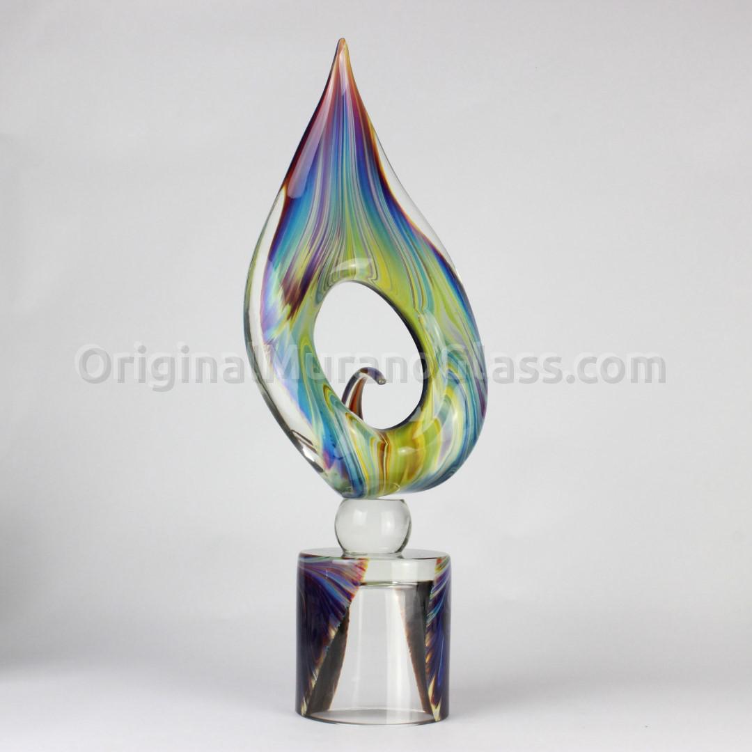 558 ORIGINALMURANOGLASS Скульптура Калла - халцедон - автор Andrea Tagliapietra - муранское стекло OMG 20 см  - Вид №1