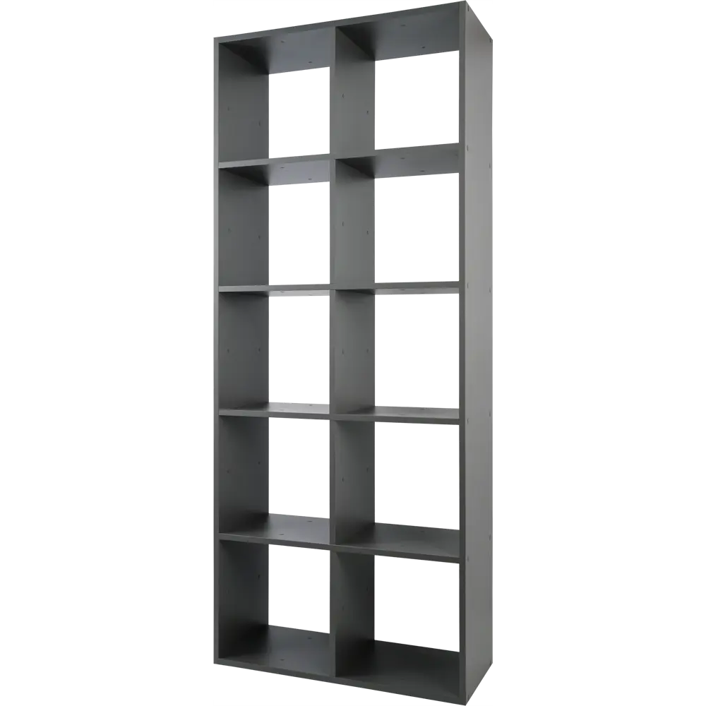 Стеллаж КУБ 10 секций 70.5х174х32 см ЛДСП цвет графит Santreyd STLM-2153493