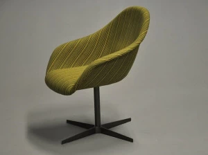 mminterier Вращающееся кресло из ткани с 4 спицами и подлокотниками Wok