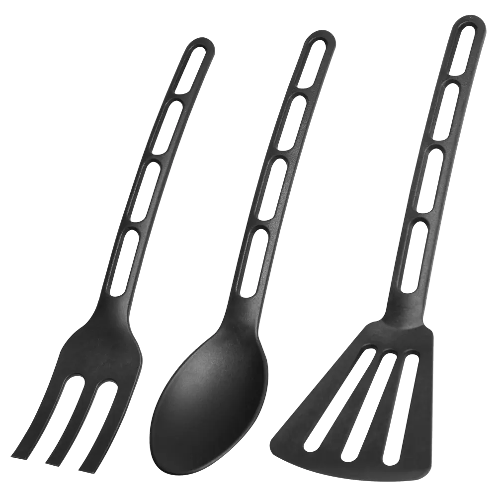 Набор кухонных принадлежностей KONSENSA пластик черный 3 шт STLM-2211124 - Вид №1