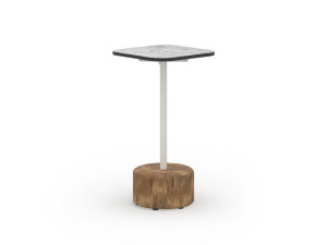 Квадратный стол с верхней частью HPL и тиковым или каменным основанием