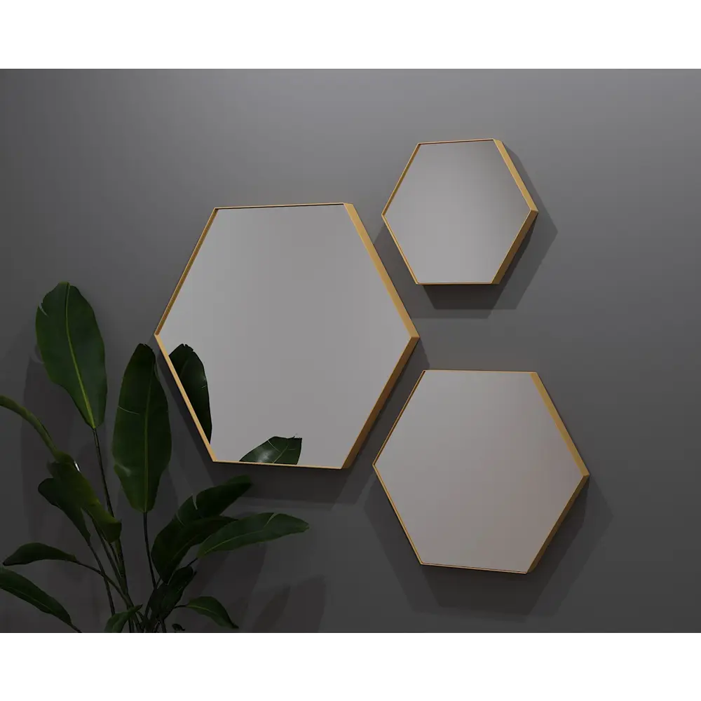 Зеркало Ferro 50х43 см цвет золотой Santreyd STLM-2039262 - Вид №5