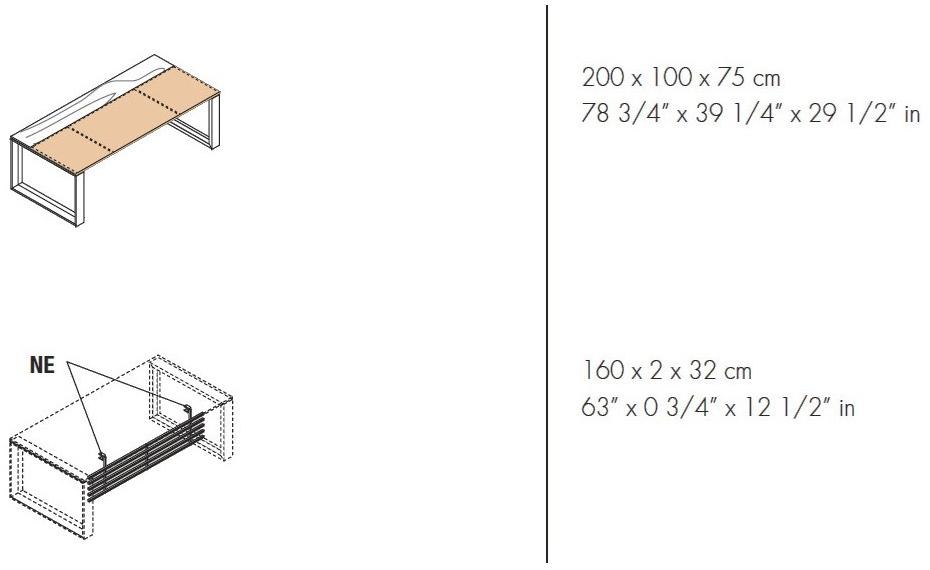 Bralco Рабочий стол в коже Arche sun-id-1502906 - Вид №2