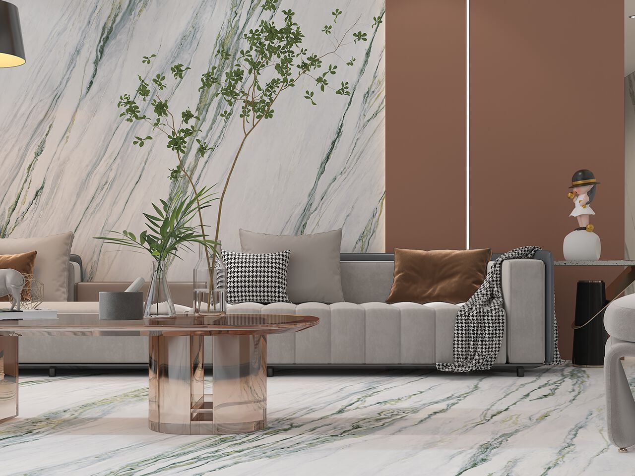 Пол / керамогранит с мраморным эффектом GANI MARBLE TILES VERDE CALACATTA ARCH-00046368 - Вид №2