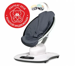 Кресло-качалка детское МамаРу 4.0 графитовый меш 4MOMS  322510 Белый;серый