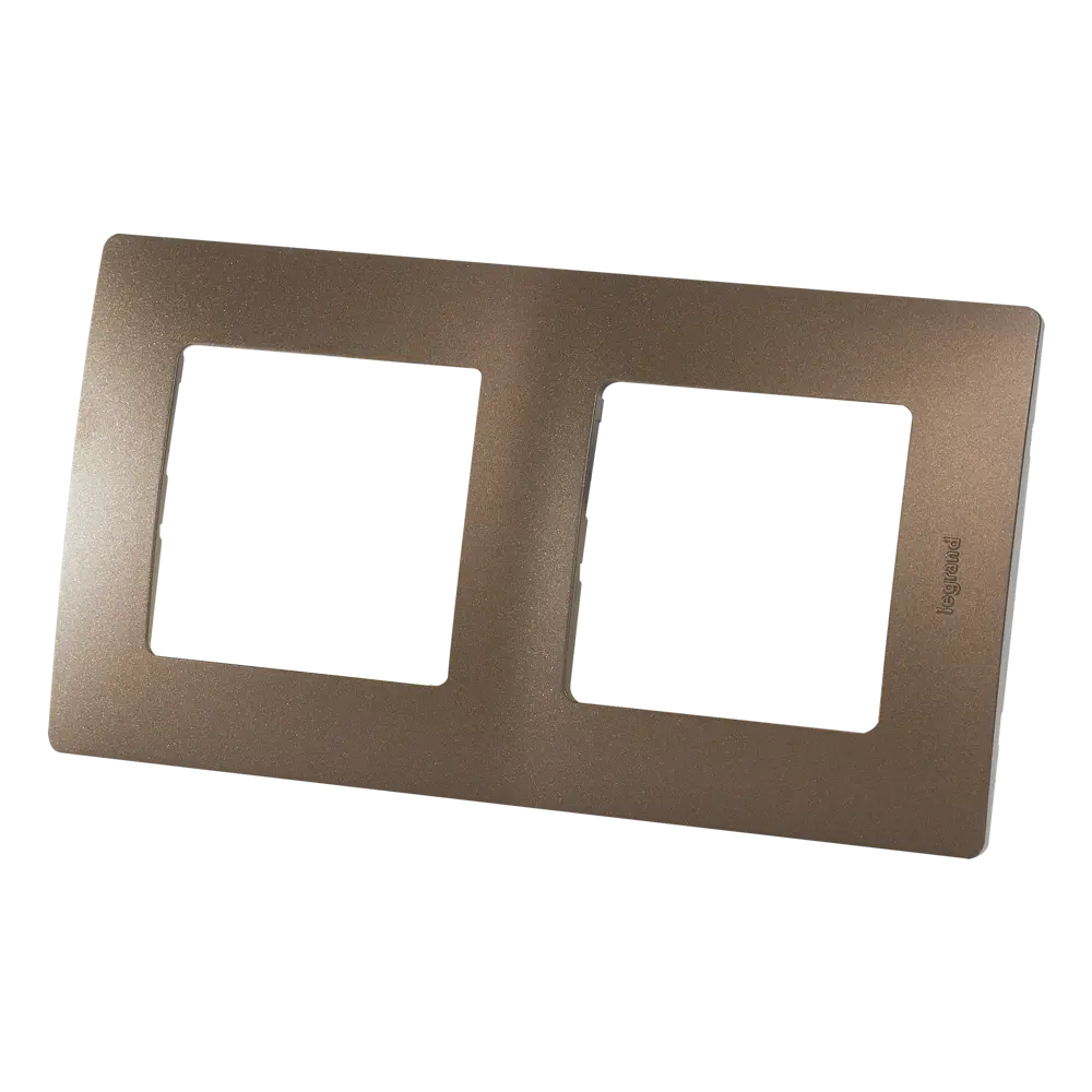 Рамка для розеток и выключателей Legrand Etika 2 поста, цвет какао STLM-2114777 - Вид №1