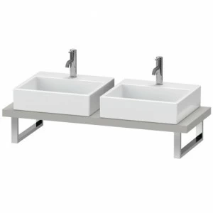 LC101C00707 L-Cube Консоль для накладной и встраиваемой сверху раковины компакт Бетонно-серый матовый декор