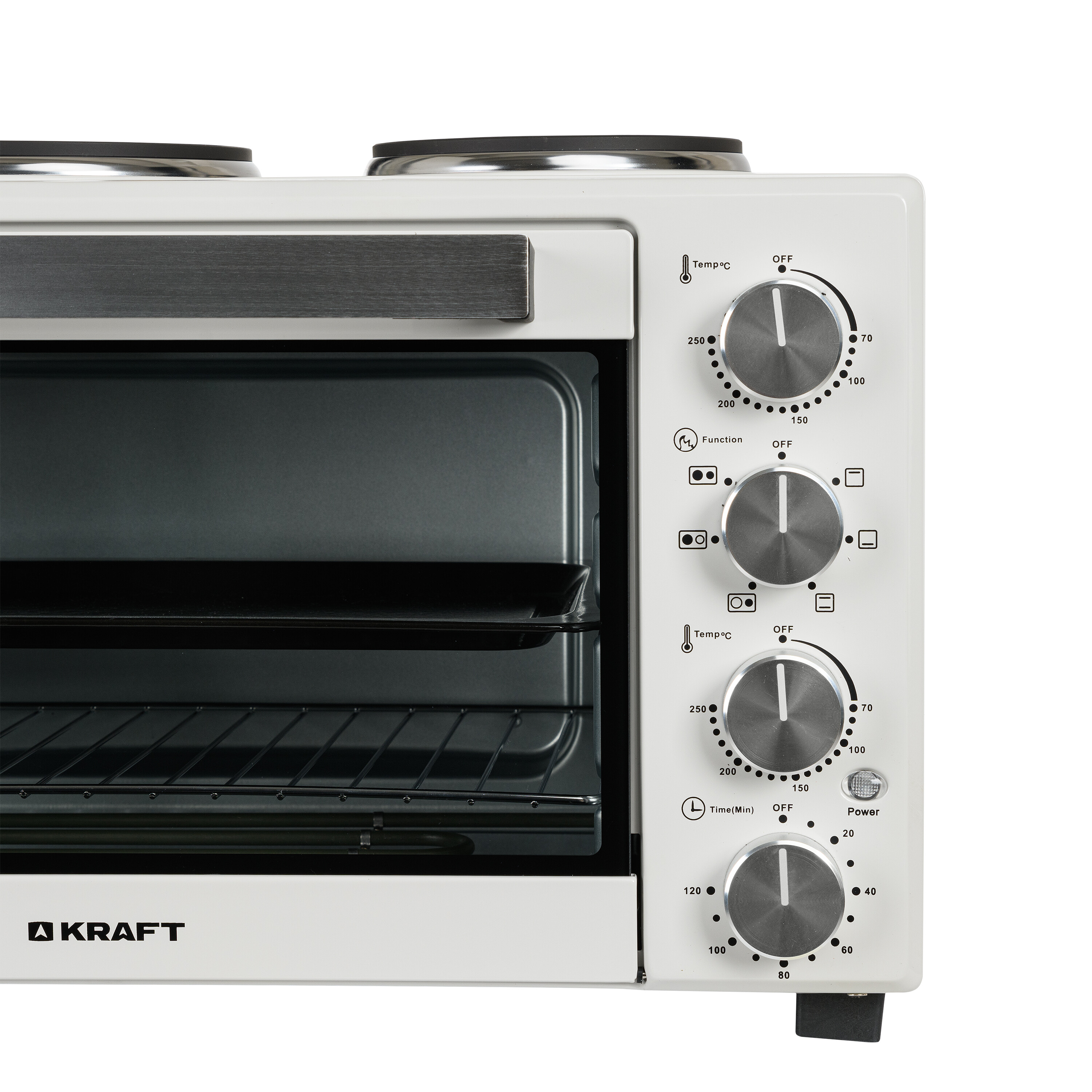 9080986 Мини-печь Kraft KFC-MOHP 380 HW белый STDN-0143828 - Вид №5