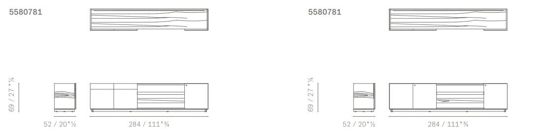 Деревянный низкий офисный шкаф Poltrona Frau офис-системы управления ARCH-00111452 - Вид №2