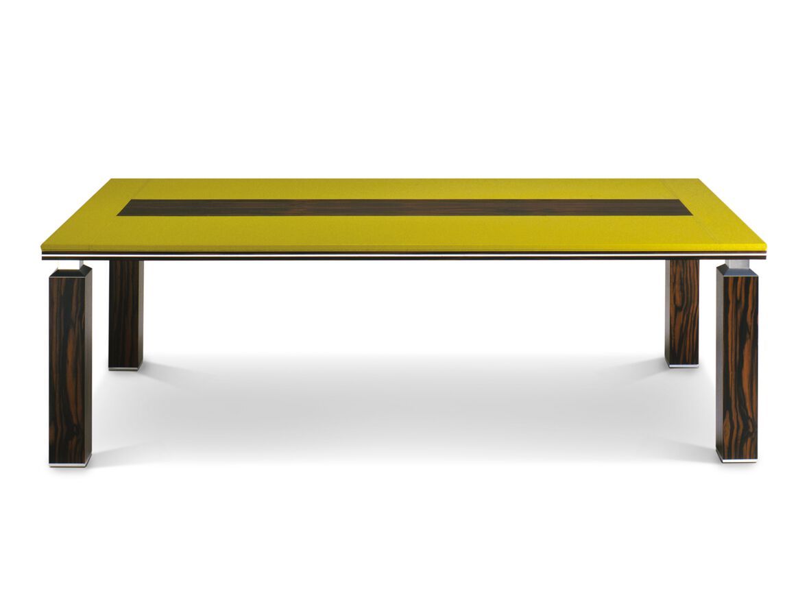 Прямоугольный стол для совещаний из меламиновой ткани с кожаной столешницей i 4 Mariani ARCH-00147256