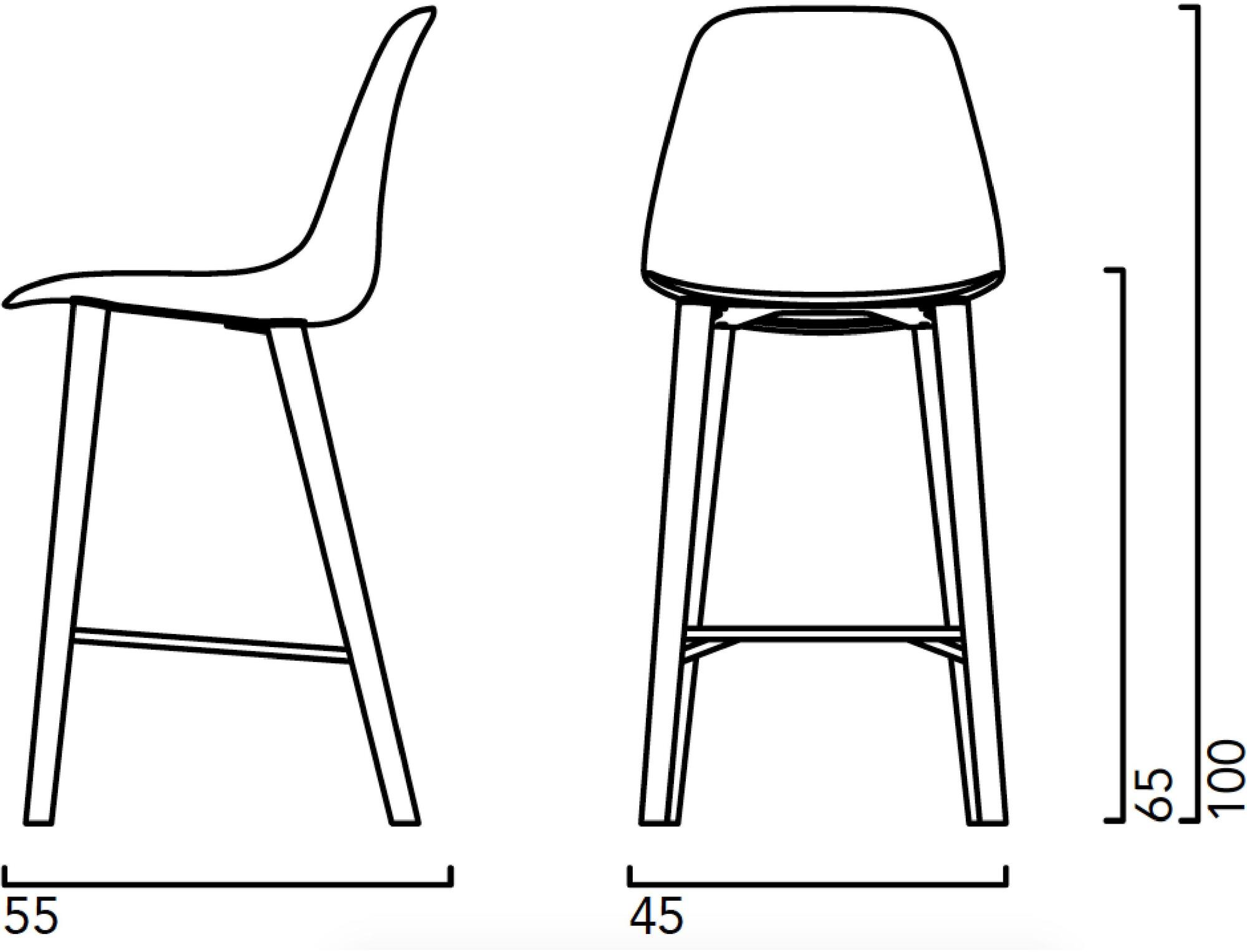 Crassevig Высокий табурет из полипропилена Pola sun-id-1389350 - Вид №5