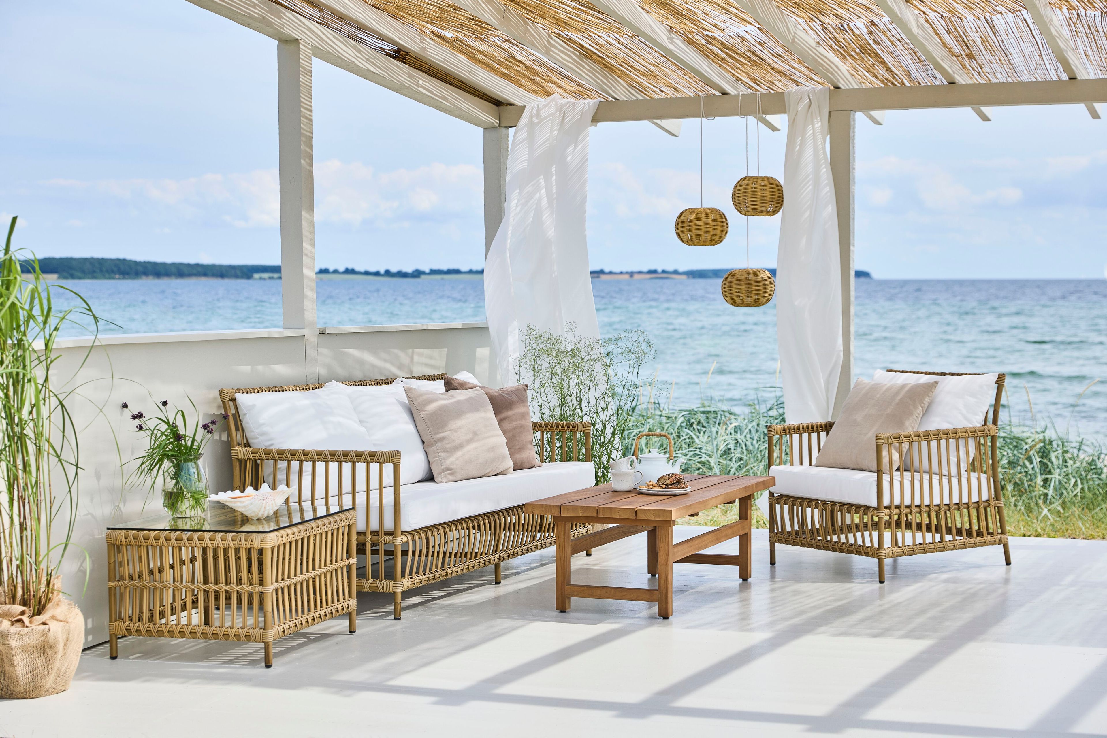 Квадратный стол для сада из Алу-ротанга и ArtFibre Sika Design Exterior ARCH-00144331 - Вид №1