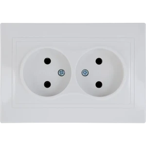 TDM ELECTRIC - Двойная встраиваемая розетка белого цвета для эстетичного монтажа 85591102