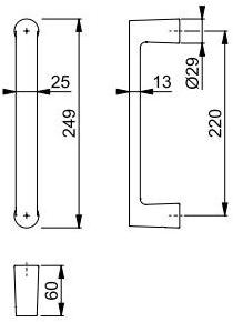 HOPPE Ручка из латуни Los angeles 11721650  - Вид №1