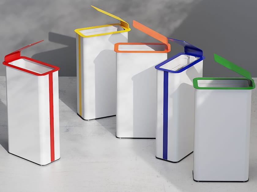 Металлическая корзина для мусора с крышкой для утилизации отходов DIMCAR ARCH-00068805