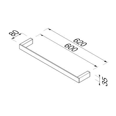 Металлический держатель для полотенец Geesa Modern Art ARCH-00001549 - Вид №1