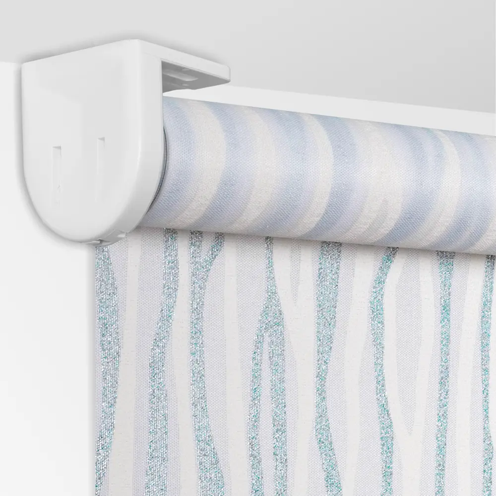 Штора рулонная Смуги 50x160 см бирюзовая GARDEN STLM-2182512 - Вид №2